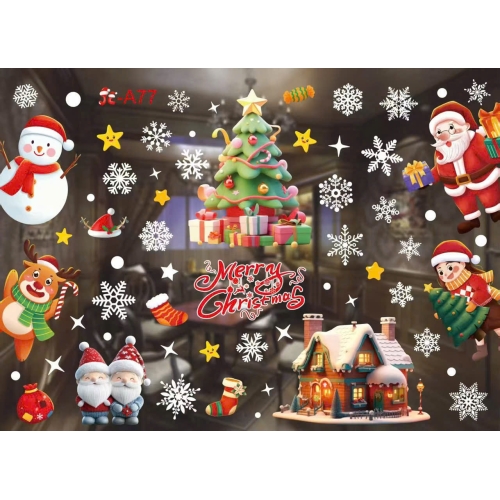 Decal Giáng Sinh dán kính 2