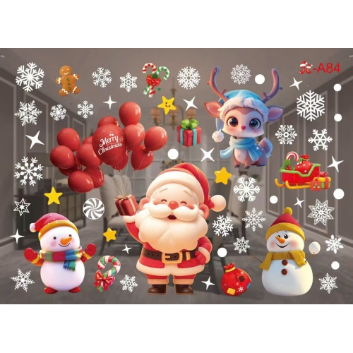 Decal Giáng Sinh dán kính 4