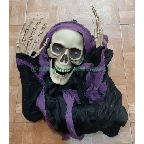 Áo choàng Halloween bộ xương
