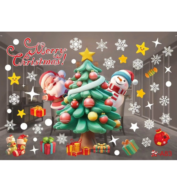 Decal Giáng Sinh dán kính 1