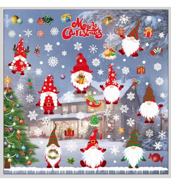 Decal Giáng Sinh dán kính 8