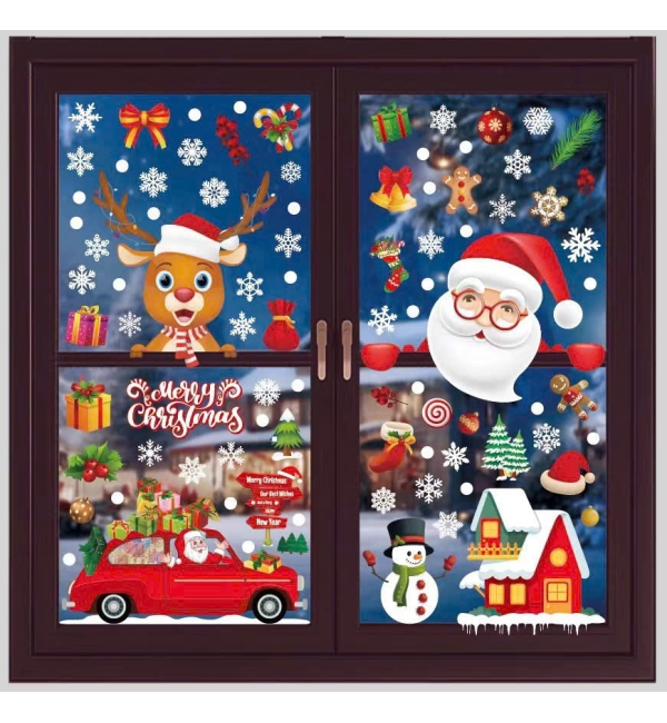 Decal Giáng Sinh dán kính 9