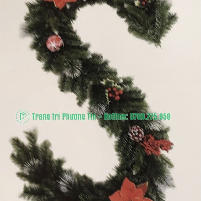 Dây trang trí 4 loại lá 12 inches có trang trí