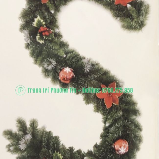 Dây trang trí 3 loại lá có trang trí