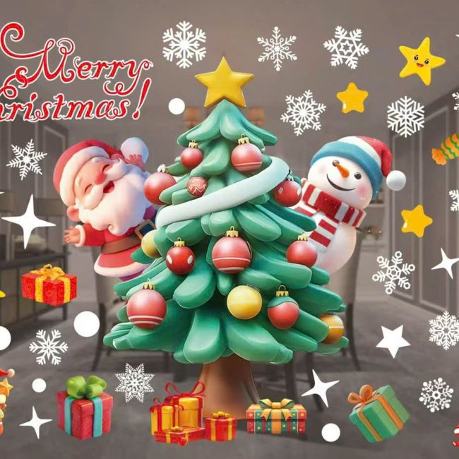 Decal Giáng Sinh dán kính 1