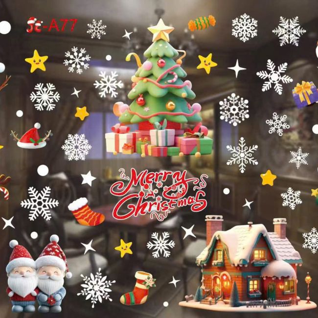 Decal Giáng Sinh dán kính 2