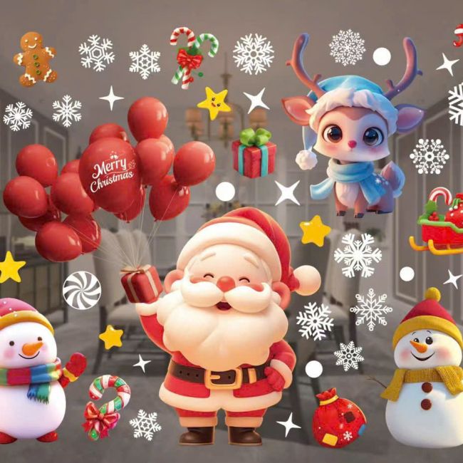 Decal Giáng Sinh dán kính 4