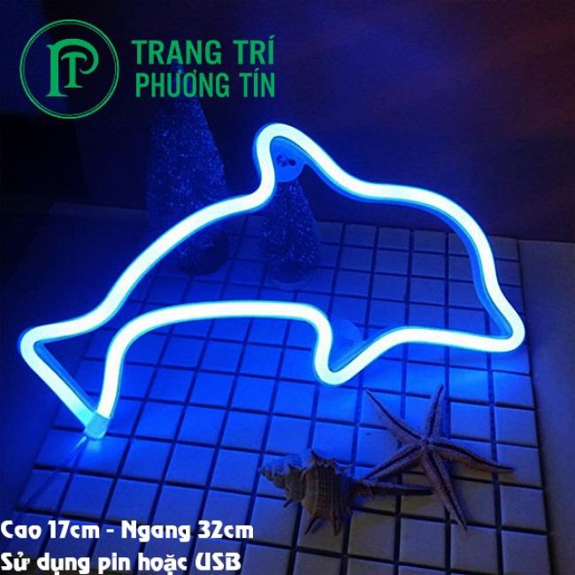 Đèn neon cá heo
