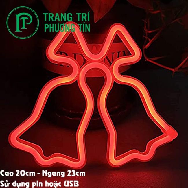 Đèn neon chuông đỏ
