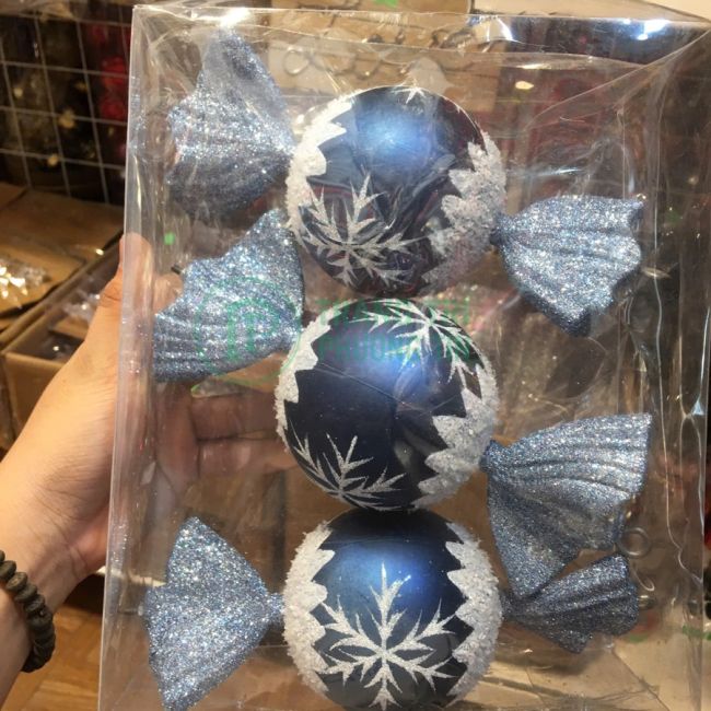 Quả châu giáng sinh xanh dương