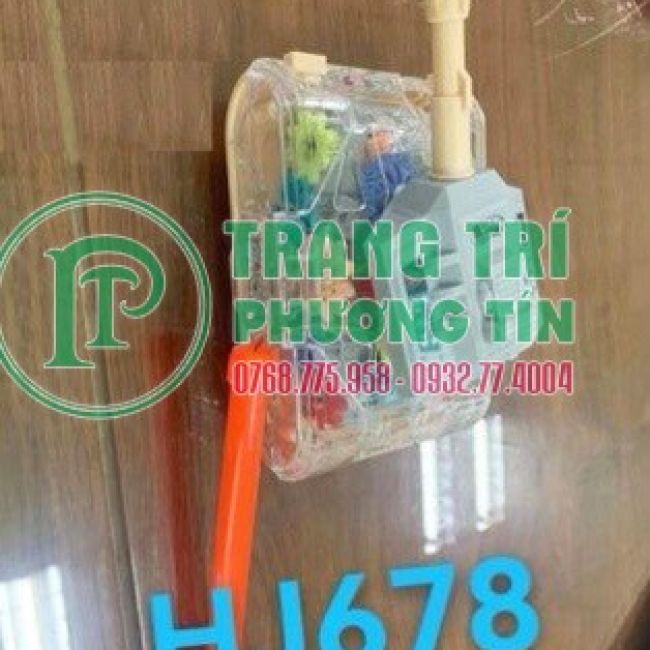 Lồng đèn chạy pin phát nhạc chuyển động xe tăng