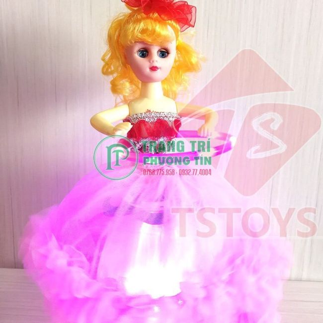 Lồng đèn pin phát nhạc chuyển động công chúa Barbie