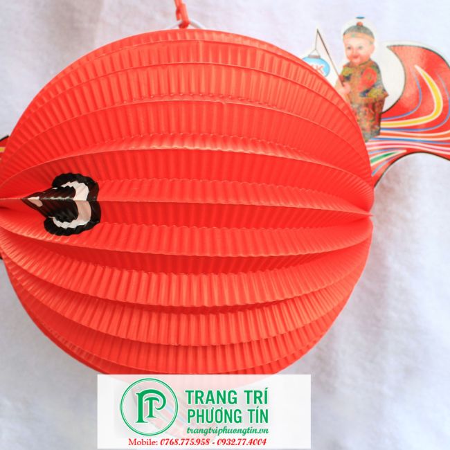Lồng đèn giấy xếp cá bự