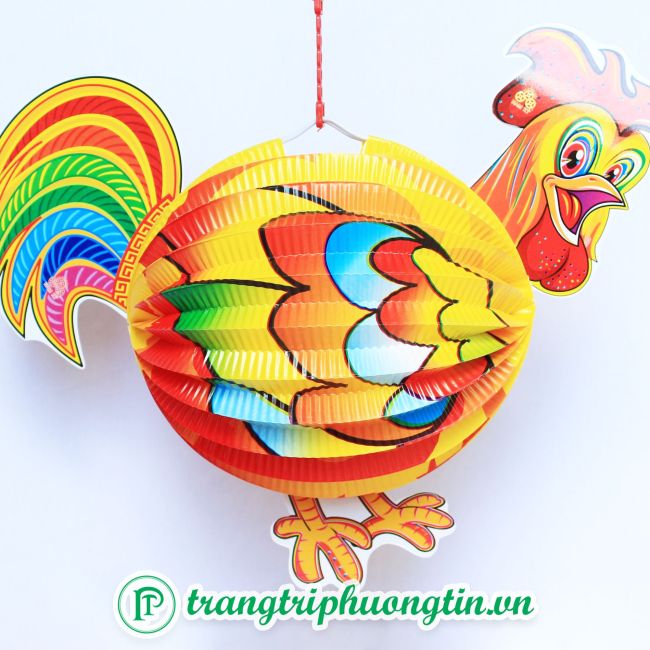 Lồng đèn giấy xếp Gà trống