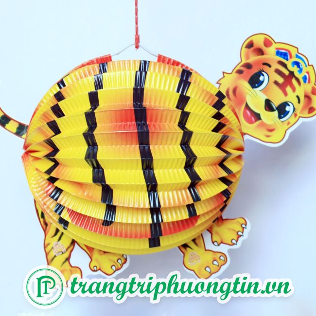 Lồng đèn giấy xếp Hổ con
