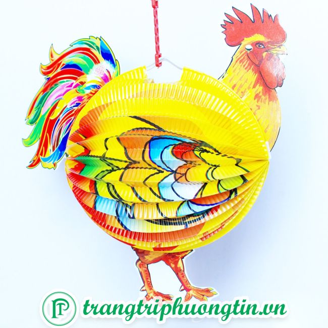 Lồng đèn giấy xếp Gà trống