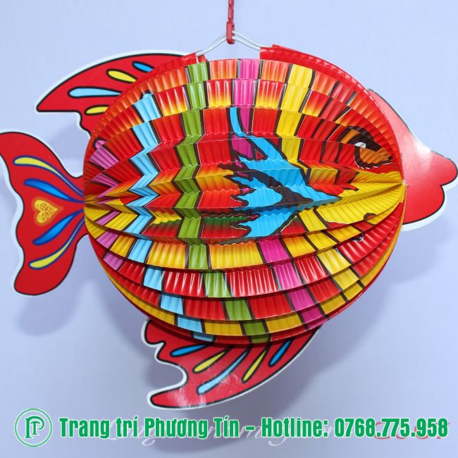 Lồng đèn trung thu giấy xếp cá bơi