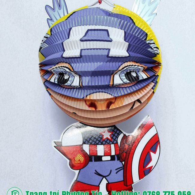Lồng đèn trung thu giấy xếp Captain America