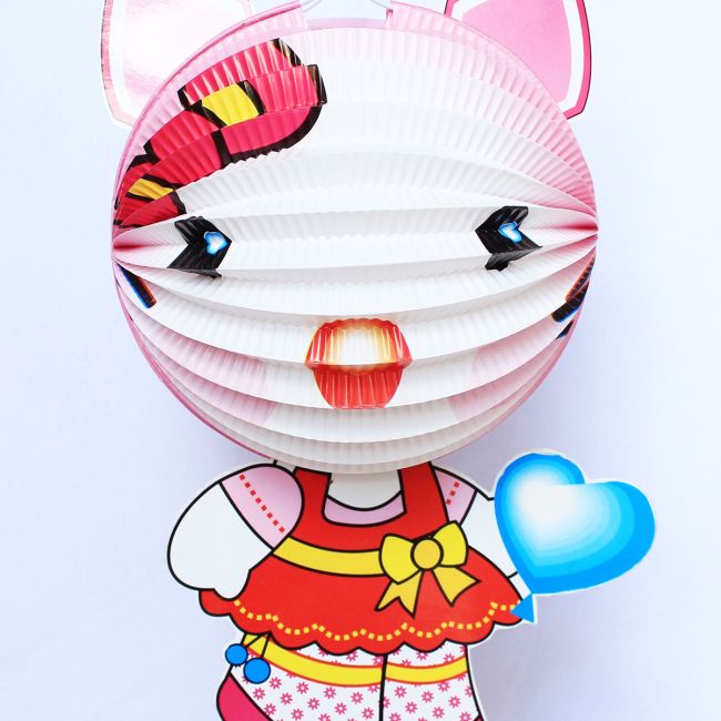 Lồng đèn trung thu giấy xếp Hello Kitty