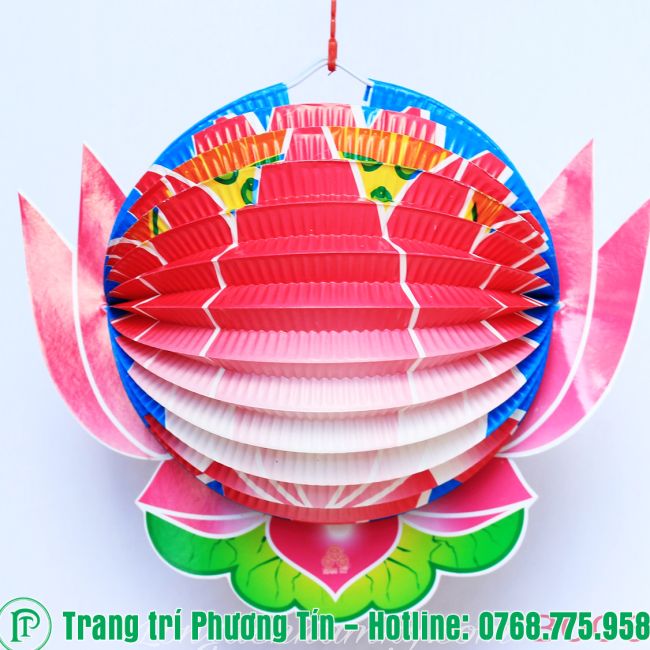 Lồng đèn trung thu giấy xếp hoa sen