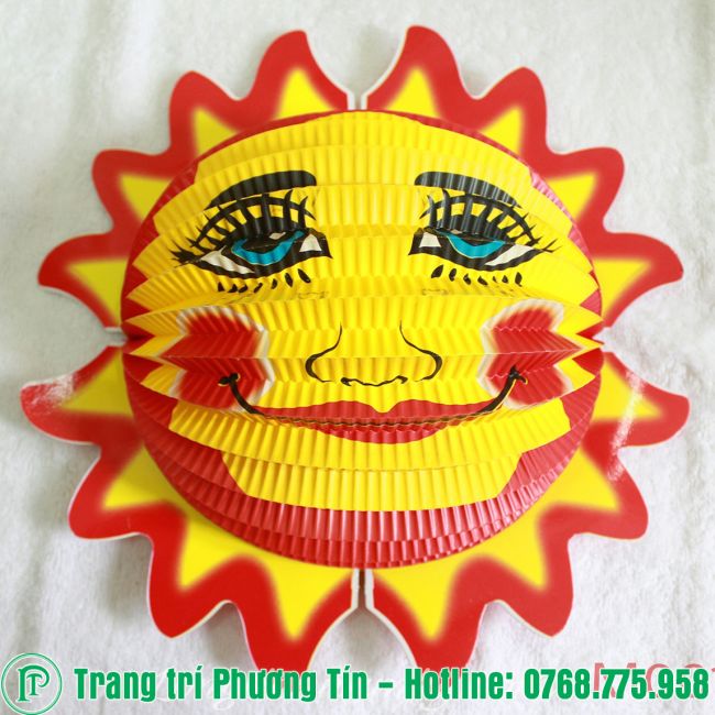 Lồng đèn trung thu giấy xếp mặt trời