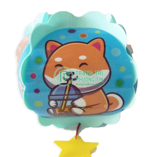 Lồng đèn trung thu nhựa tròn Cún con