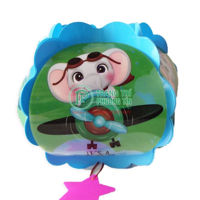 Lồng đèn trung thu nhựa tròn Voi bay