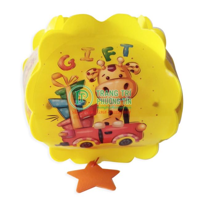 Lồng đèn trung thu nhựa tròn Bê con