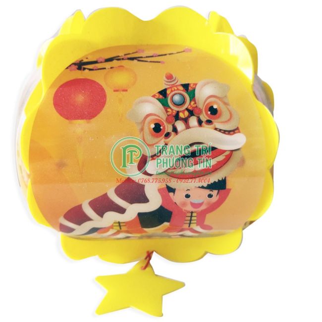 Lồng đèn trung thu nhựa tròn Lân con