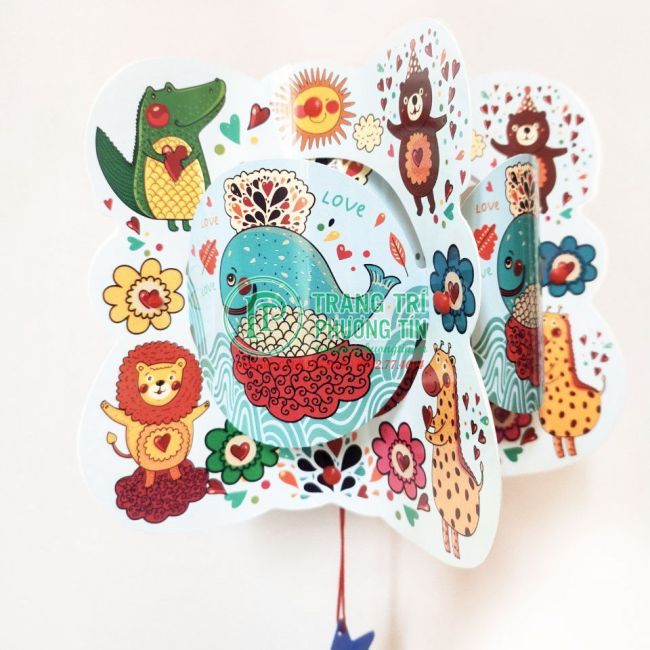 Lồng đèn hoạt hình cá voi xanh