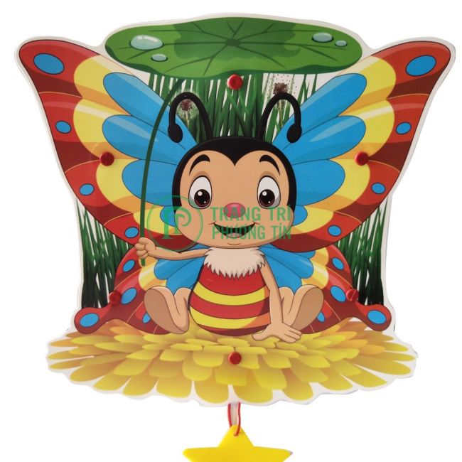 Lồng đèn trung thu bằng nhựa Ong bướm