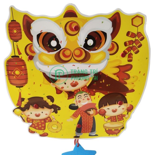 Lồng đèn trung thu bằng nhựa múa Lân