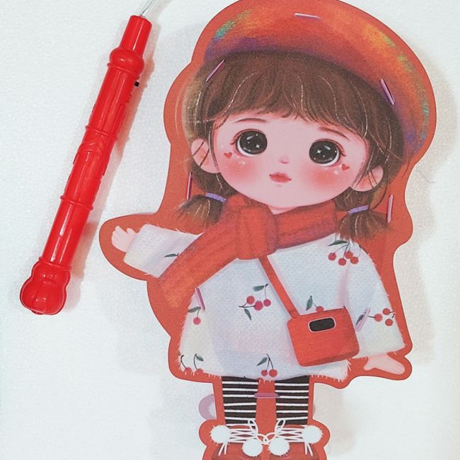 Lồng đèn chạy pin phát nhạc bé gái khăn choàng đỏ