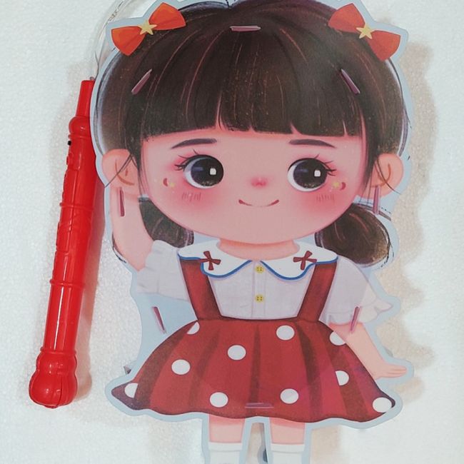 Lồng đèn chạy pin phát nhạc bé gái váy chấm bi