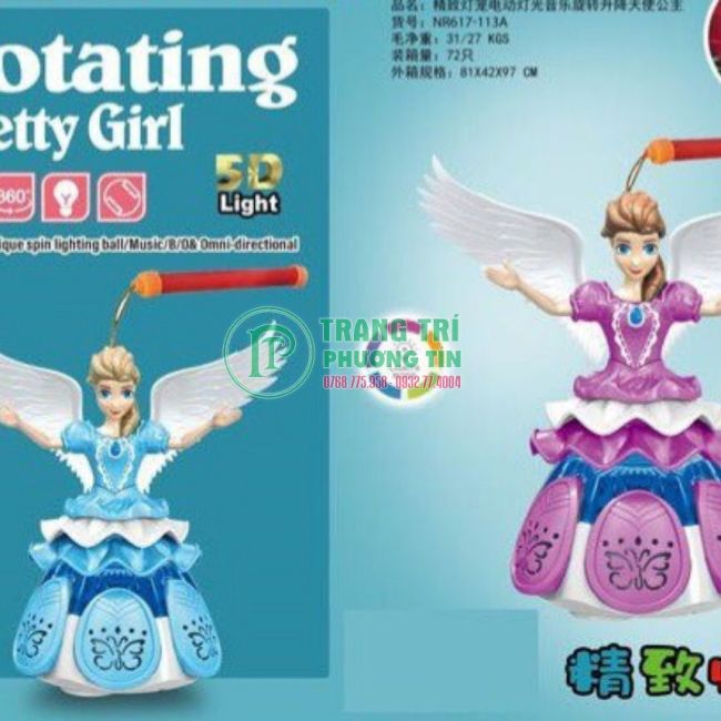 Lồng đèn pin nhạc chuyển động Pretty Girl