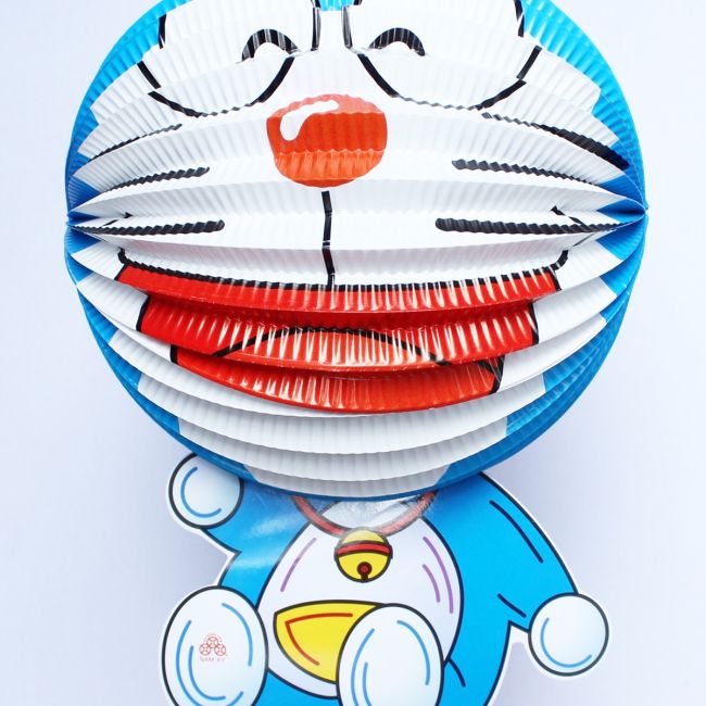 Lồng đèn giấy xếp Đô rê mon