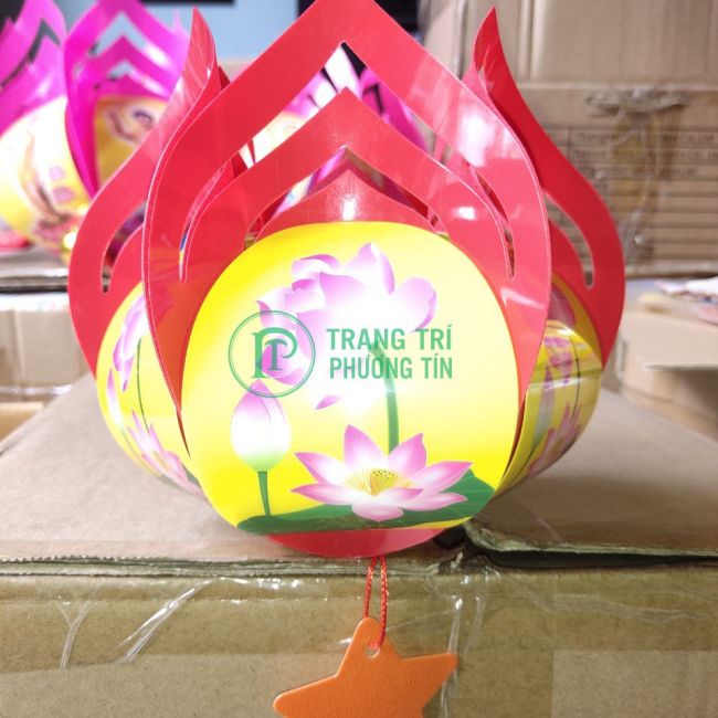 Lồng đèn trung thu hoa sen hồng