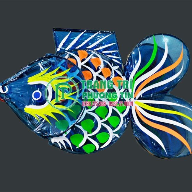 Lồng đèn giấy kiếng cá nhiều màu