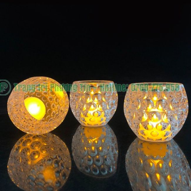 Nến pha lê điện tử tổ ong