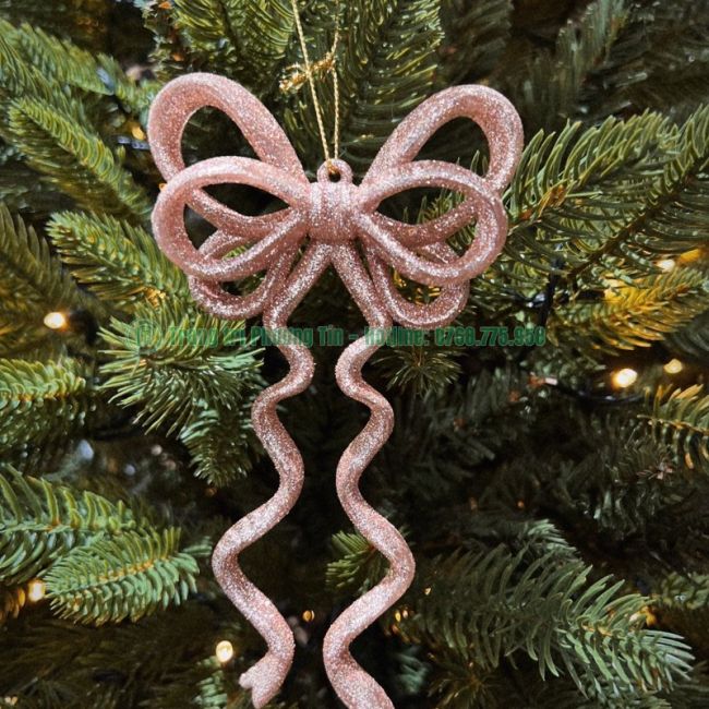 Nơ hồng trang trí Noel