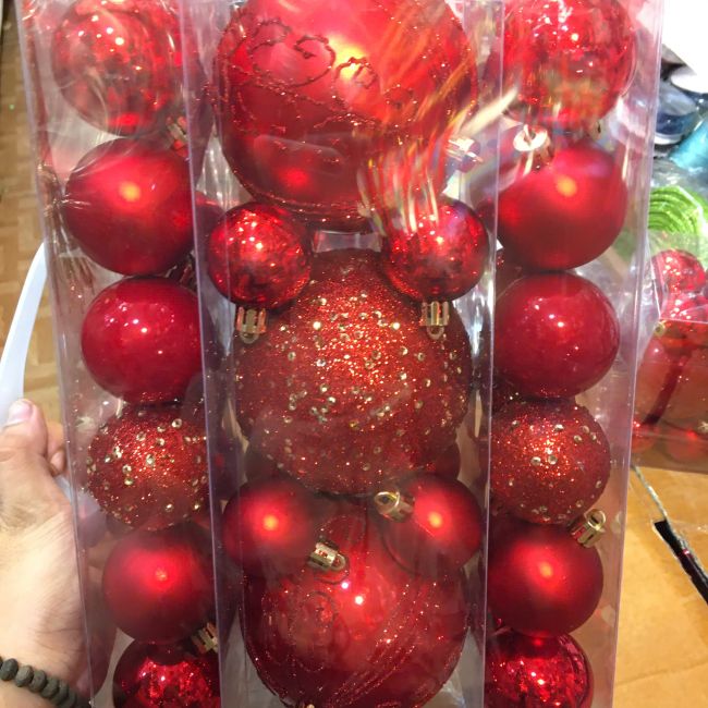 Set bộ quả châu màu đỏ