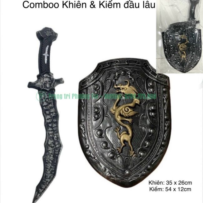 Combo khiên và kiếm đầu lâu