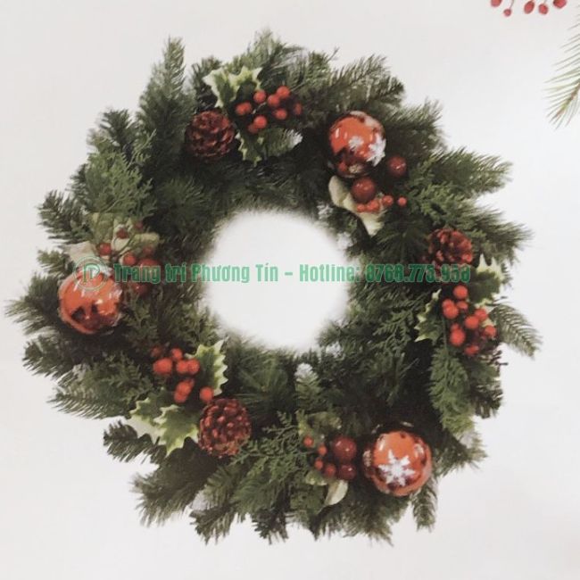 Vòng hoa trang trí Giáng Sinh