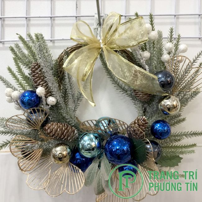 Vòng nguyệt quế quả châu màu xanh