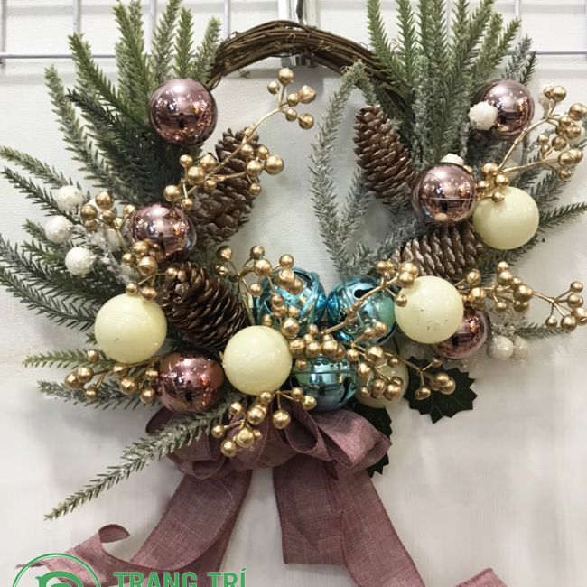 Vòng nguyệt quế nhỏ nơ hồng