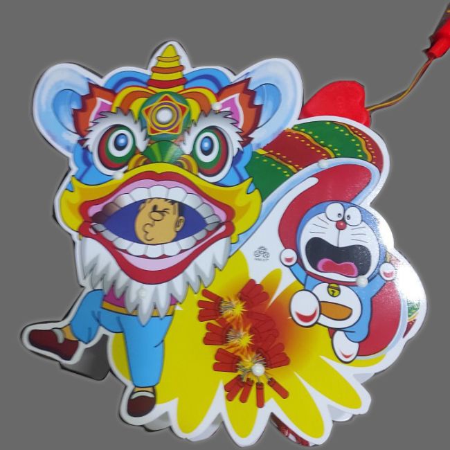 Lồng đèn trung thu Lân và Đôrêmon