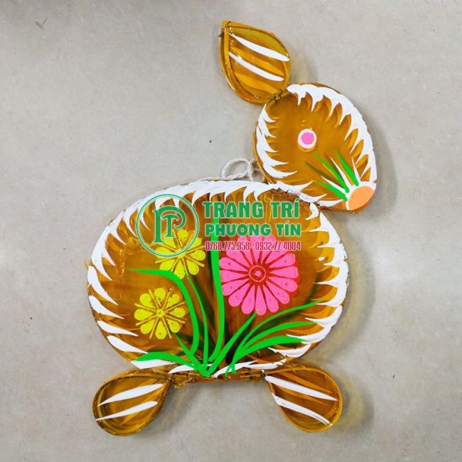 Lồng đèn giấy kiếng thỏ con giấy vàng