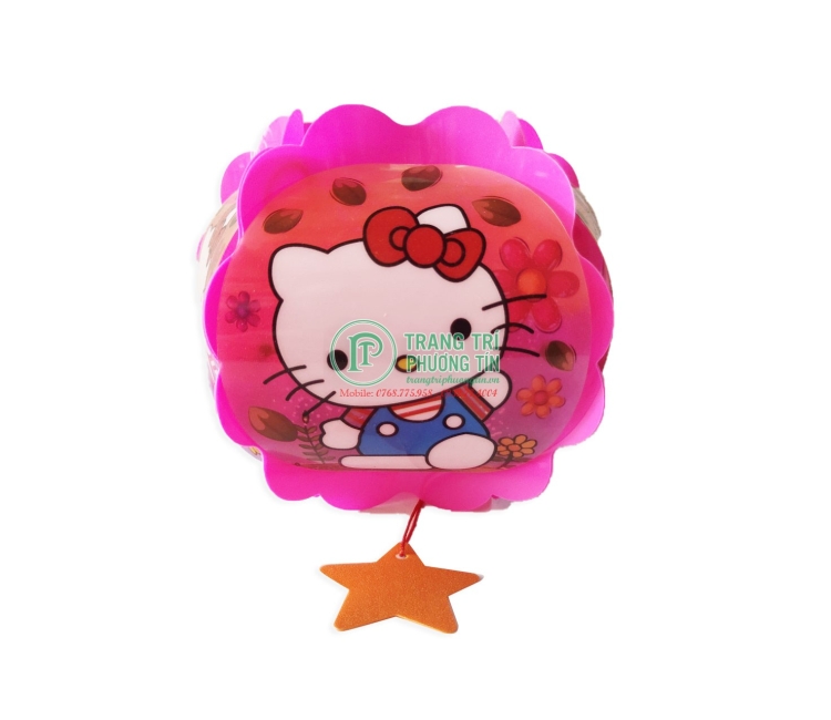 Lồng đèn trung thu nhựa tròn Hello Kitty
