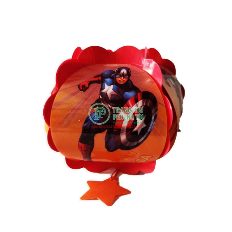 Lồng đèn trung thu nhựa tròn Captain America