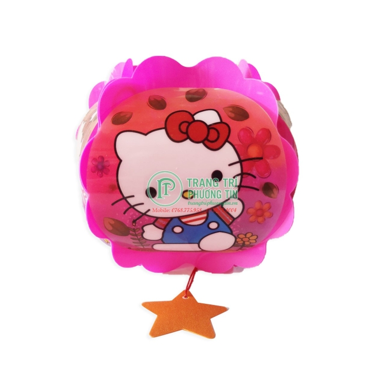 Lồng đèn trung thu nhựa tròn Hello Kitty